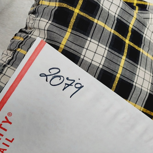 NEW Brian Dale Gray Yellow Black Plaid Button Front Drop Waist Dress P2079 - Picture 8 of 8